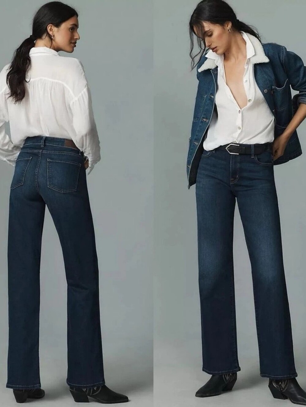 Fidelity Katie High Rise Classic Flare Empress Blue Jeans Size 26 NWT